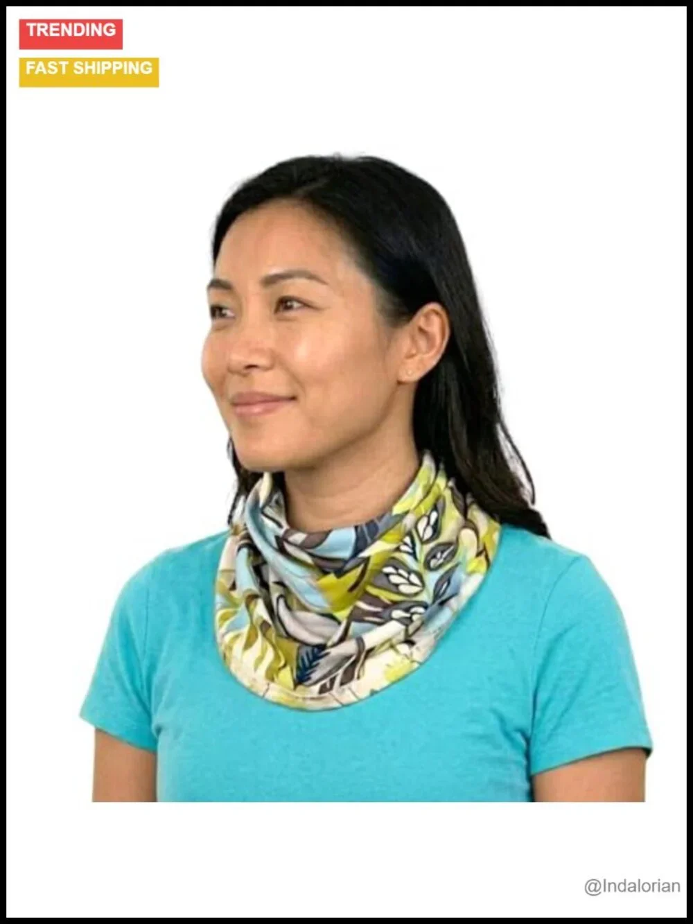 UPF 50+ Reversible Neck Gaiter Wrap Scarf Lightweight Sun Protection